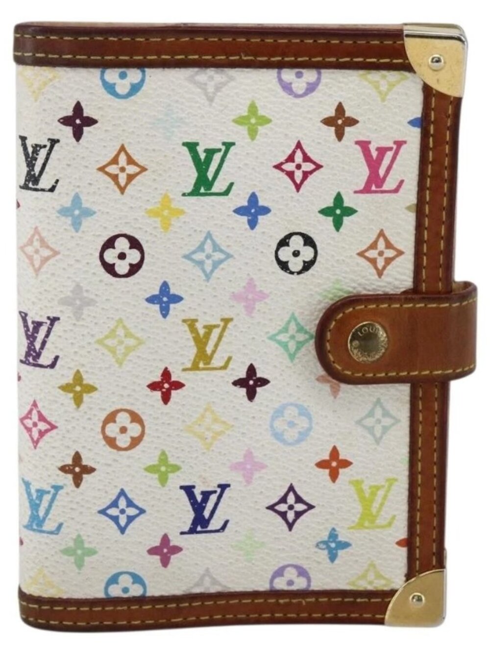 LOUIS VUITTON Multicolor Agenda PM Day Planner Cover White R21074 LV Auth 170796 - Picture 13 of 16